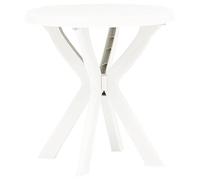 Tidyard Bistro Table Garden Table Patio Table Dining Table Bar Table Patio Garden Outdoor Balcony Furniture White Ø70 cm Plastic Bistro Table