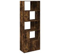 Tidyard Bookcase Book Shelves Storage Display Rack Home Organizer Unit Smoked Oak 70x36x189 cm Engineered WoodLiving Room Office Cabinet