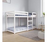 Tidyard Bunk bed white 75x190 cm solid pine wood Beds and accessories Model821660