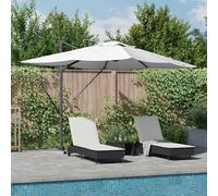 Tidyard Cantilever Roma Parasol Beige and Black 352 x 251 x 265 cm parasols Model42003327