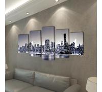 Tidyard Canvas Wall Print Set Monochrome New York Skyline 39" x 20" wall decoration Model241548
