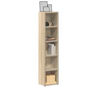 Tidyard CD Cabinets 2 pcs Sonoma Oak 21x16x93.5 cm Engineered Wood CD Cabinet Model802699