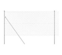 Tidyard Chain Link Fence Silver 1 x 10 m Steel Garden Border Fence Model3351133