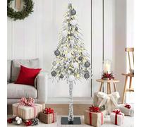 Tidyard Christmas Tree with LED Strip Lights White 150 cm PE Christmas tree decorate Model3396215