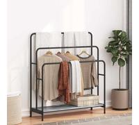 Tidyard Cloth Rack Grey sonoma 90 x 30 x 100.5 cm Engineered wood Coat hanger decorate Model879944