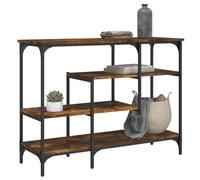 Tidyard Console Table Hallway Entryway Desk Narrow Sofa Table for Living Room Bedroom Hallway with Shelves Smoked Oak 100x35x75 cm Type1 Furniture