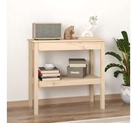 Tidyard Console Table Side Table Modern Sofa Table Hall Table Narrow Console Table with a Shelf for Hallway Living Room Small Spaces 80x40x75 cm Solid Wood Pine