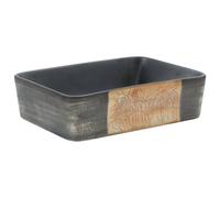 Tidyard Countertop Basin Black and Brown Rectangular 46x35.5x13 cm Ceramic Sink Model155076