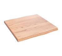 Tidyard Desk Top Wooden Tabletop Solid Wood Oak Work Tabletop Desktop Countertop Light Brown Work Surface 40x40x2 cm Treated Solid Wood Oak