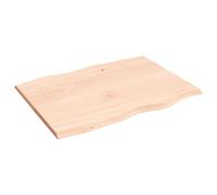 Tidyard Desk Top Wooden Tabletop Solid Wood Oak Work Tabletop Desktop Countertop Worksurface 80x60x2 cm Untreated Solid Wood Oak