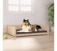 Tidyard Dog Bed Indoor Dog Sofa Wooden Dog Sofa Pet Bed Easy Access Dog Basket Dog Seat 95.5x65.5x28 cm Solid Pine Wood