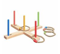 Tidyard Educational Ring Toss Game Set - Multicolor, Pine Wood, 41 x 41 x 16 cm, Indoor/Outdoor Play Model42028290UK