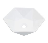 Tidyard Elegant Wash Basin Bathroom Sink Basin Home Accessories 41x36.5x12 cm Ceramic White Sink Model143913