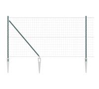 Tidyard Euro Fence Set of 2 Green Metal 10 x 1.0 m Expandable Decoration Fence
