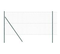 Tidyard Euro Fence Set of 2 Green Powder-Coated Steel 10 x 1.2 m Decoration Fence