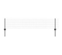 Tidyard Euro Fence with 11 U Posts Grey 0.4x25 m Steel Decoration Fence