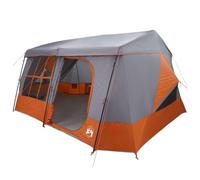 Tidyard Family Tent with Rainfly for 9 Person, 3 Room Camping Tent with 3 Doors, 185T Polyester PU Coating, Army Green, 433x420x224 cm, Outdoor Camping Shelter 42042249