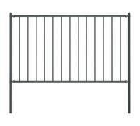 Tidyard Fence Panel with Posts Powder-Coated Steel 1.81x1 m Anthracite Fence Panels Model145213