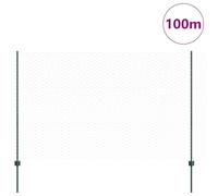 Tidyard Fence Posts 11 pcs U-Channel Green 160 cm Steel Steel Poles for Yard, Outdoor Model3336804