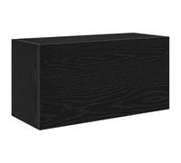 Tidyard Floating Cabinet Kitchen Bathroom Wall Cabinet Black 60x25x30 cm Engineered Wood Floating Storage Cupboard
