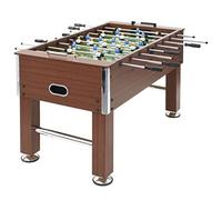 Tidyard Football Table Steel 60 kg 140x74.5x87.5 cm Brown Deluxe Table Top Football Foosball Game | Kids/Adults/Family | Retro Classic | Lightweight & Portable,