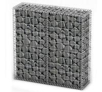 Tidyard Gabion Basket Wall with Lids Galvanised Wire Galvanised Steel 100 x 100 x 30 cm