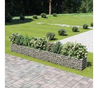 Tidyard Gabion raised bed galvanized steel 450×50×50 cm Lawn, garden Model143565