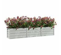 Tidyard Galvanised Steel Raised Garden Bed Planter - Deep Wide Outdoor Decor for Vegetables Flowers Herbs Model316889