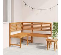 Tidyard Garden corner bench 140 cm solid acacia wood Outdoor furniture Model312422