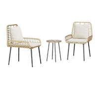 Tidyard Garden Dining Set 3 pcs Brown, Black, Cream 35 x 35 x 45 cm Garden Furniture Model42010359