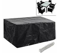 Tidyard Garden Furniture Cover 6 Person Poly Rattan Set 10 Eyelets 240x140cm Outdoor Sofa Covers Gaeden Patio Furniture Protection Water Resistant and UV Resistant Outdoor Furniture Covers
