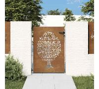 Tidyard Garden gate 85x125 cm Corten steel tree design Model153210