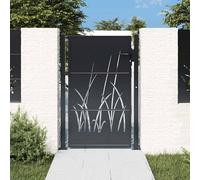 Tidyard Garden gate anthracite 105x155 cm steel grass design Model153169