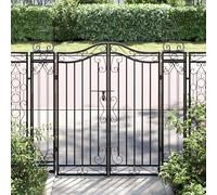 Tidyard Garden gate black 121x8x100 cm wrought iron Model363431