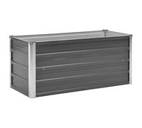 Tidyard Garden Planter Galvanised Steel Flower Rised Bed 100x40x45 cm Grey