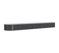 Tidyard Garden Planter, Metal Raised Bed, Flower Vegetable Box Basket, for Vegetables Fruits Raised Garden Kits, Patio or Yard Gardening 440x80x36 cm Anthracite 601