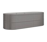 Tidyard Garden Planter, Metal Raised Bed, Flower Vegetable Box Basket, for Vegetables Fruits Raised Garden Kits, Patio or Yard Gardening 224x80x68 cm Grey 611
