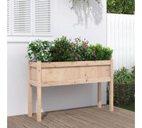 Tidyard Garden Planters Box Raised Garden Bed Plant Pot Outdoor Patio Plant Flower Vegetable Pot Garden Planter with Legs 110x31x70 cm Solid Wood Pine Raised Bed