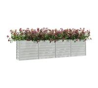 Tidyard Garden Raised Bed 320x40x77 cm Galvanized Steel Silver Lawn, garden Model316891