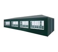 Tidyard Gazebo Party Tent Event Gazebo Marquee Awning Camping Tent Canopy Wedding Shade 3x12 m Green