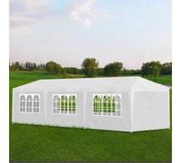 Tidyard Gazebo Party Tent Event Gazebo Marquee Awning Camping Tent Canopy Wedding Shade 3x9 m White