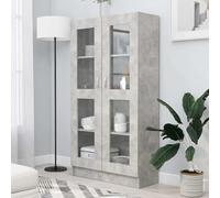 Tidyard Gecheer Vitrine Cabinet Concrete Grey 82.5x30.5x150 cm Engineered Wood Model802763