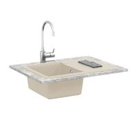 Tidyard Granite Modern Kitchen Sink - Sleek Rectangular Design, Heat Resistant, Easy Maintenance, Perfect for Contemporary Homes Model42028410