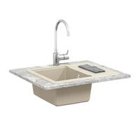 Tidyard Granite Modern Kitchen Sink - Sleek Rectangular Design with Easy Maintenance - Perfect for Contemporary Homes Model42028414