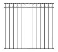 Tidyard Grey Fence Panel 1.7x1.2 m Steel Decoration Fence