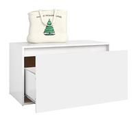 Tidyard Hall Bench, Storage Bench, Shoe Cabinet, Chest of Drawer, Shoe Storage Entryway Bench, Sideboard Side Table for Hallway, Entrance or Living Areas 80x40x45 cm White Engineered Wood