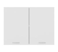 Tidyard Hanging Cabinet Kitchen Wall Cabinet Wall Mounted Kitchen Cabinet Storage Side Cabinet Cupboard Sideboard White 80x31x60 cm Chipboard