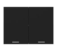Tidyard Hanging Cabinet Kitchen Wall Cabinet Wall Mounted Kitchen Cabinet Storage Side Cabinet Cupboard Sideboard Black 80x31x60 cm Chipboard