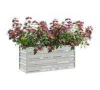 Tidyard Heavy Duty Galvanised Steel Raised Garden Bed Planter - Silver, 100 x 40 x 45 cm - Ideal for Balcony, Patio, Yard & Garden Model316897