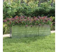 Tidyard Heavy Duty Galvanized Steel Raised Garden Bed Planter - Deep Wide Space for Plants, Vegetables, Herbs - Silver Color Model316887